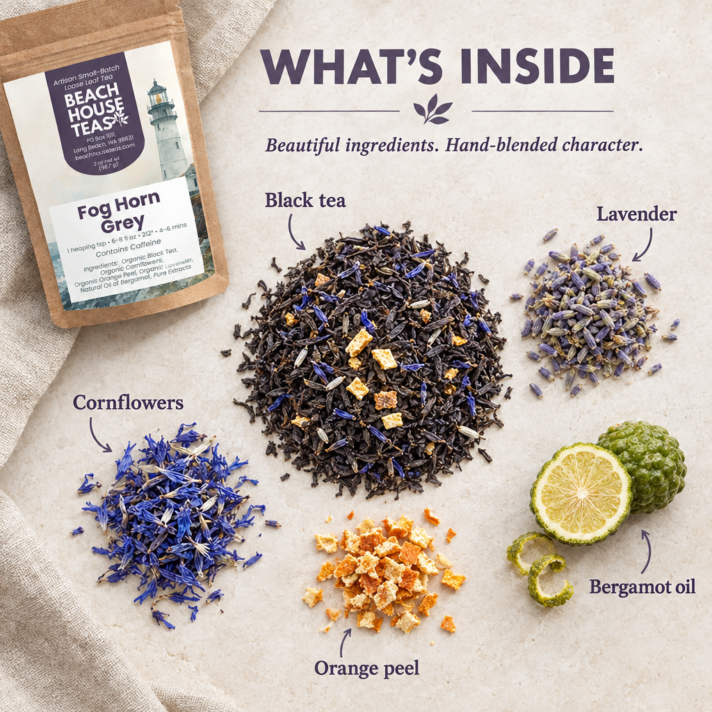 Sirena de niebla de té gris