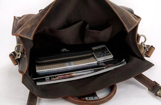 Chic Handmade Vintage Leather Travel Bag for Women - Korvel