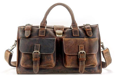 Chic Handmade Vintage Leather Travel Bag for Women - Korvel
