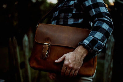 Classic Vintage Leather Messenger Bag for All Occasions - Korvel