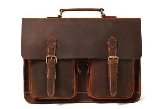 Timeless Leather Messenger Bag for the Modern Professional - Korvel