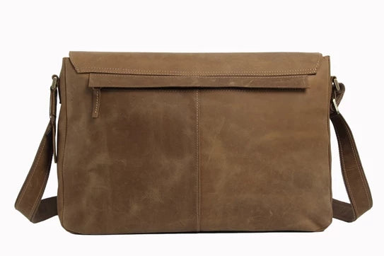 Classic Vintage Leather Messenger Bag for All Occasions - Korvel