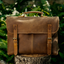 Elegant Vintage Brown Crazy Horse Leather Messenger Bag - Korvel