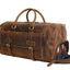 Versatile Vintage Leather Duffle Bag with Dedicated Shoe Compartment - Korvel