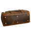 Versatile Vintage Leather Duffle Bag with Dedicated Shoe Compartment - Korvel