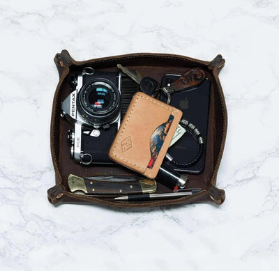 Customizable Premium Leather Valet Tray - Korvel