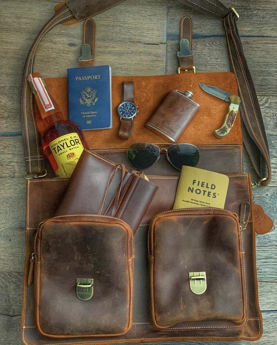 Timeless Leather Messenger Bag for the Modern Professional - Korvel