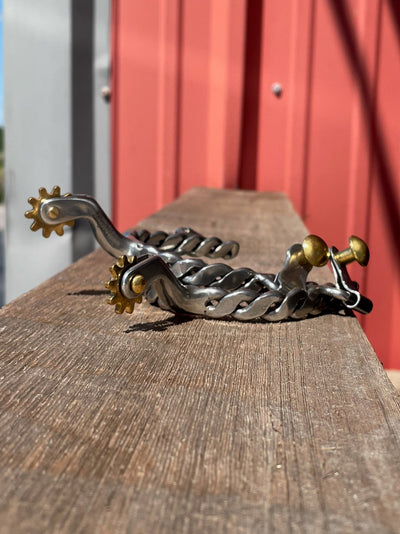 Elegant Silver Twisted Spurs for Women - Korvel