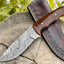 Premium Damascus Steel Hunting Knife with Ergonomic Resin Handle - Korvel