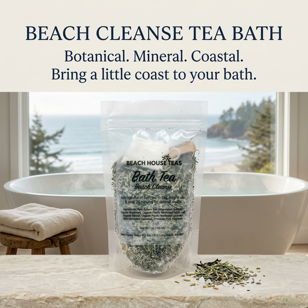 Bain de thé purifiant pour la plage
