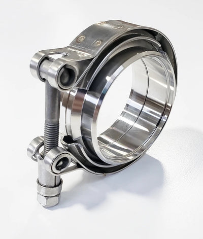 Premium 2.5" V-Band Assembly with Male/Female Flanges - 304 Stainless Steel Clamp - Korvel
