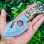 Premium Handmade Deer Antler Guthook Skinning Knife - Korvel