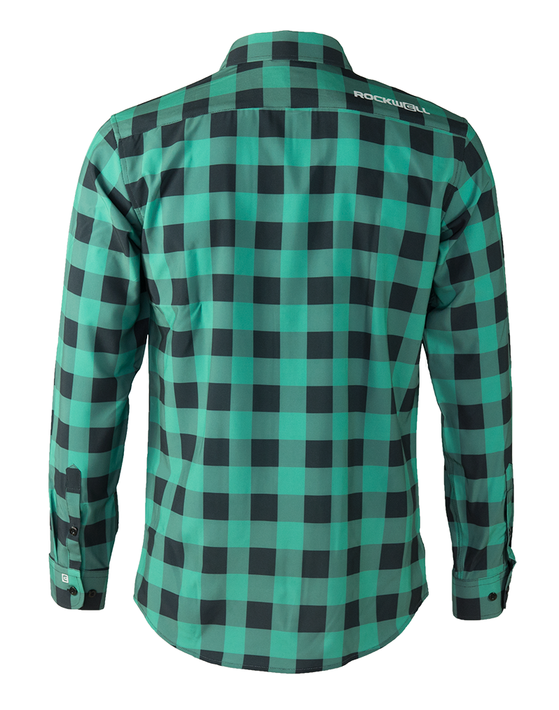 Titan Performance Shirt - Black/Green Plaid Long Sleeve - Korvel