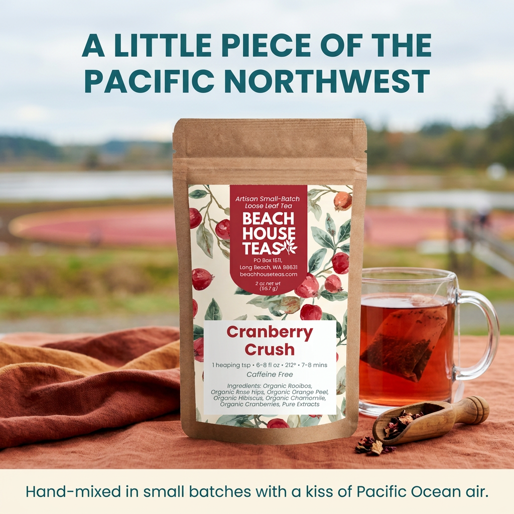 Cranberry Crush: una vibrante mezcla de té artesanal de hojas sueltas