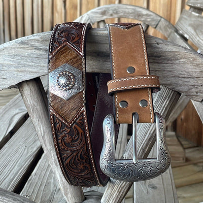 Nocona Men's Calf Hair Embellished Belt - Korvel