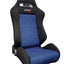 SPDZ1 Pole Position 7 Racing Seats - Black Cloth/Blue Kevlar Mesh