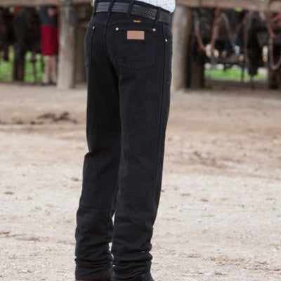 Classic Black Cowboy Cut Jeans for Men - Korvel