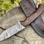 Premium Damascus Steel Hunting Knife with Ergonomic Resin Handle - Korvel