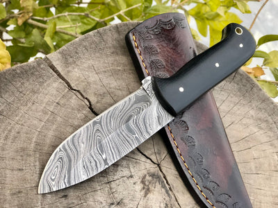 Premium Handmade Damascus Steel Outdoor Knife - Korvel
