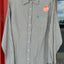 Chic Cream & Grey Striped Button-Up Shirt for Women - Korvel