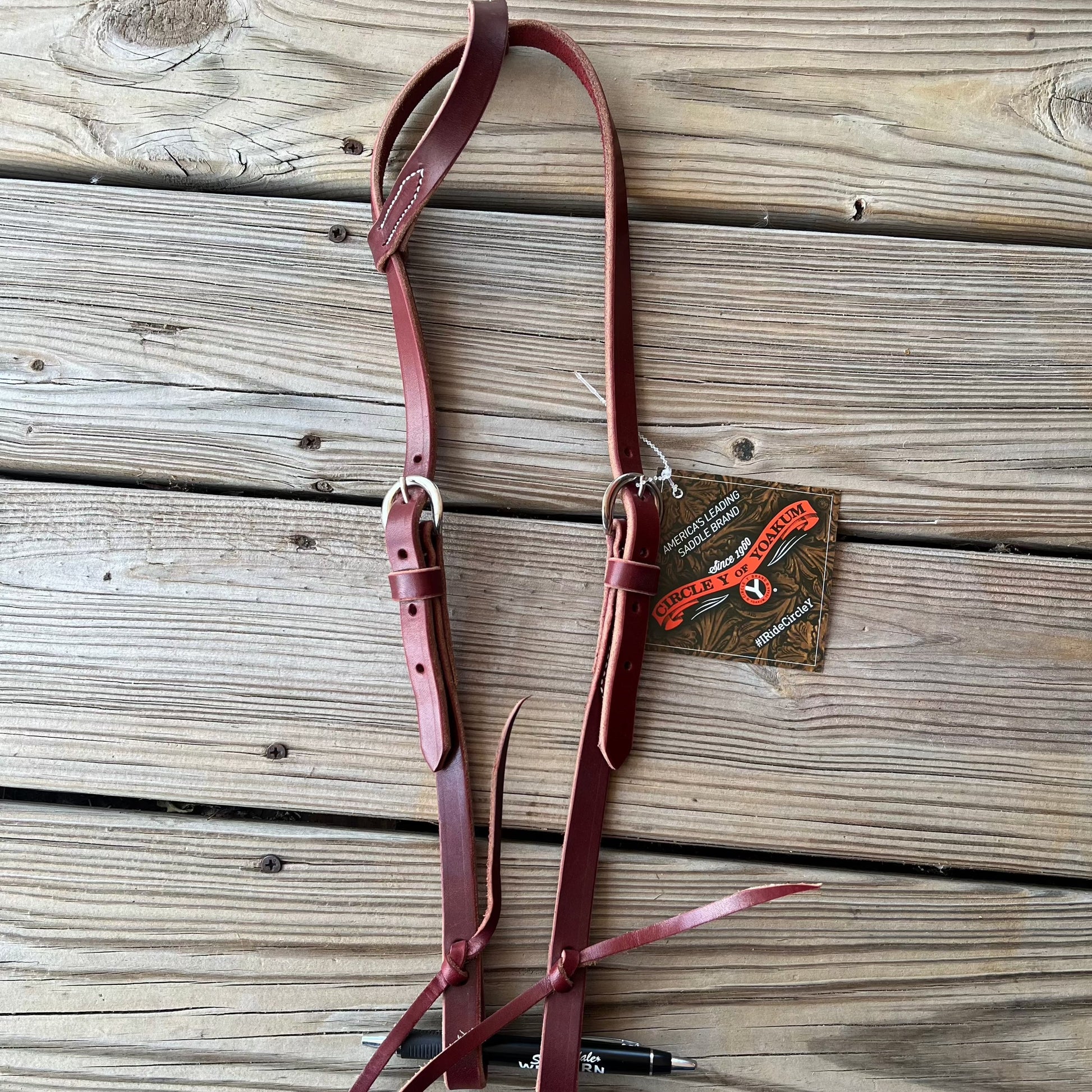 Premium Burgundy Leather Horse Headstall - Korvel