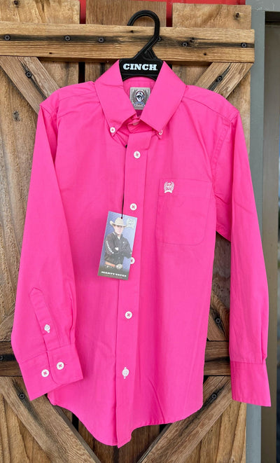 Vibrant Pink Cinch Shirt for Boys - Perfect for Young Cowboys - Korvel