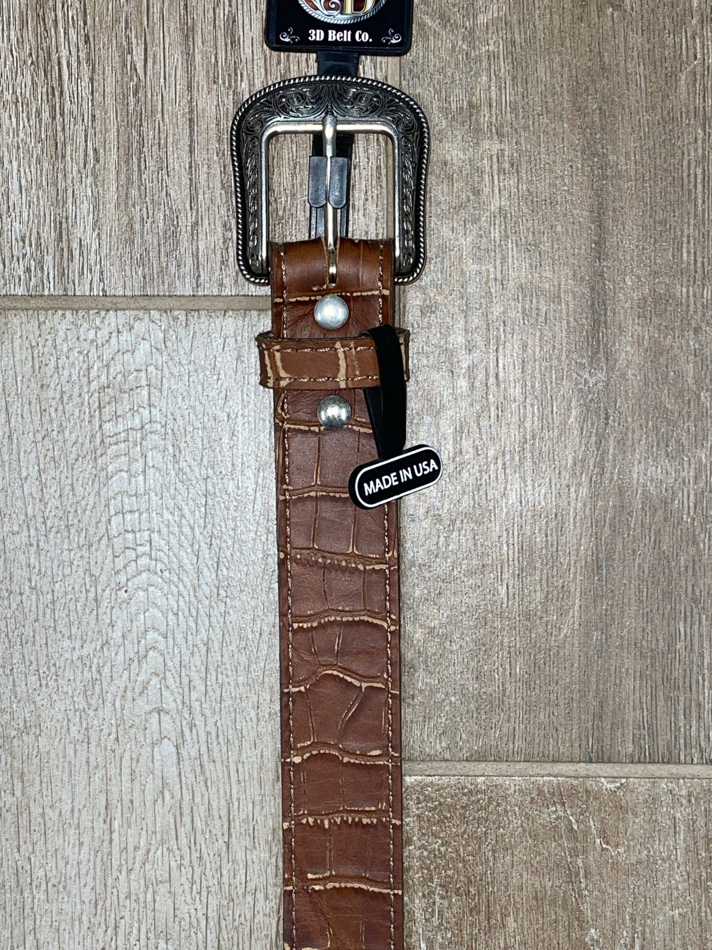 Classic Vintage Croc 3D Men's Belt - Korvel
