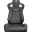 Asientos de Carreras SPDZ1 Katana - Cuero Negro con Costura Blanca