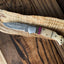 Premium Damascus Steel Folding Pocket Knife with Elegant Bone and Wood Handle - 3 Inch Blade & Leather Case - Korvel