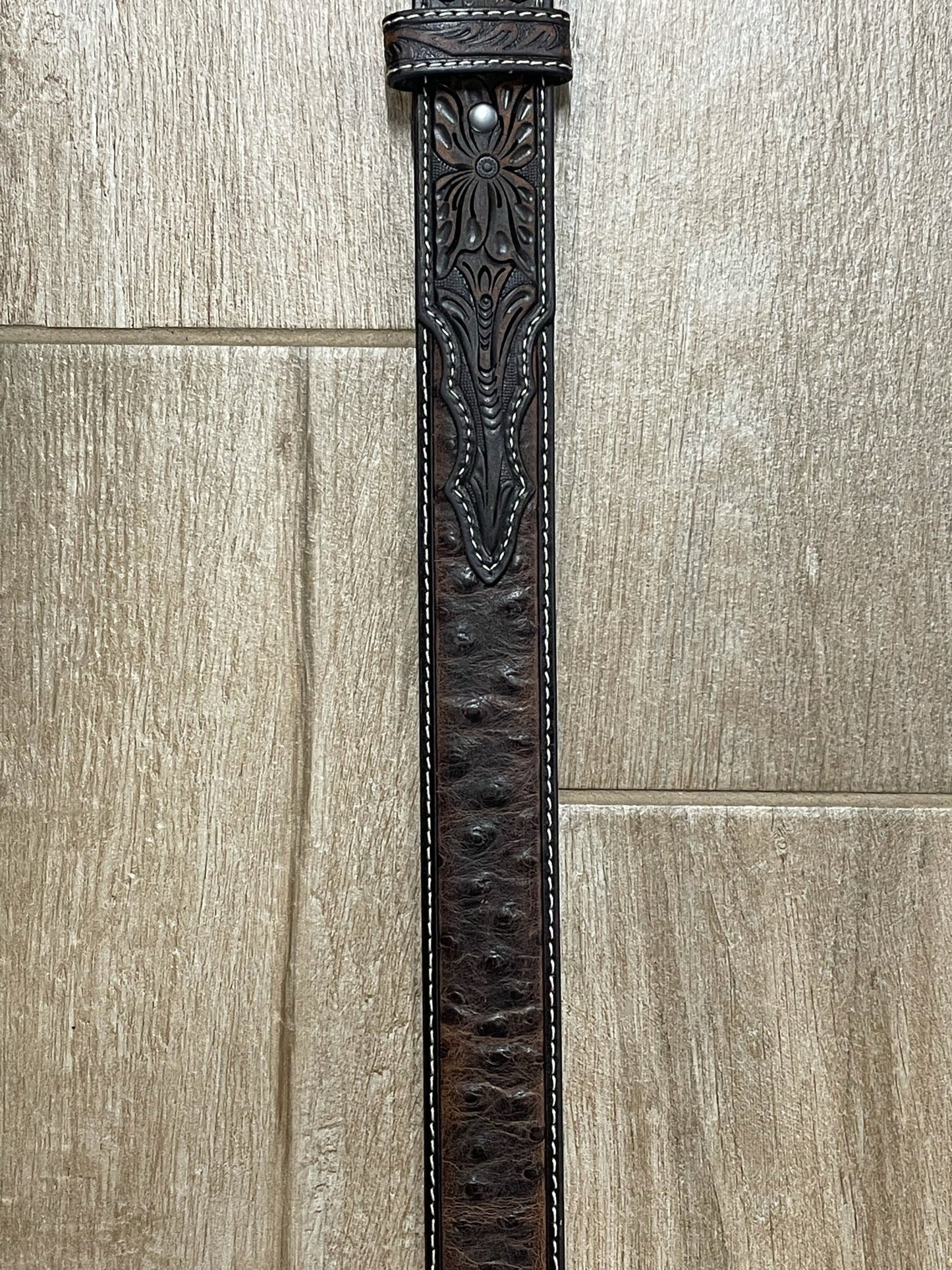 Premium Ostrich Leather Belt for Men | Ariat - Korvel