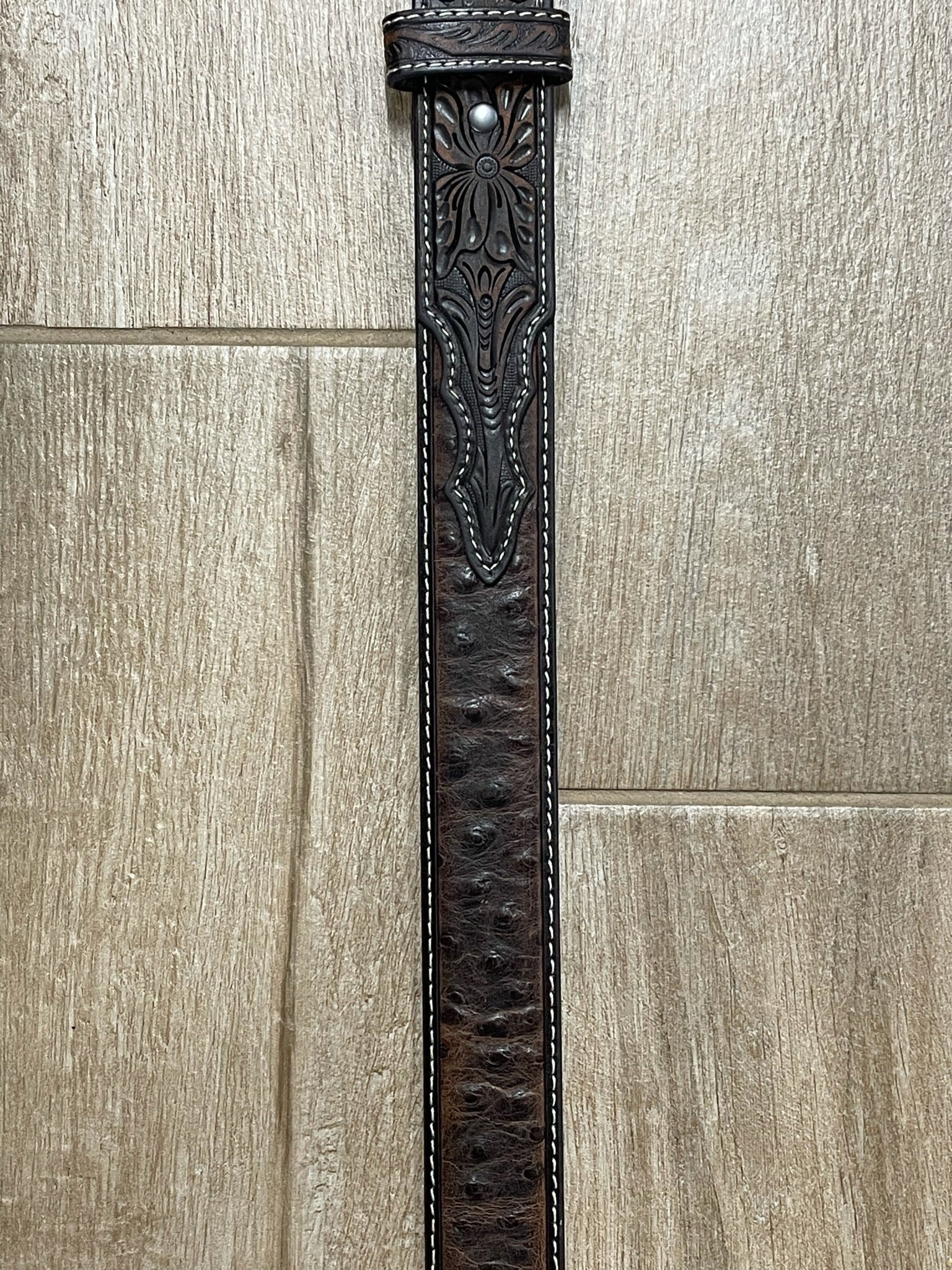 Premium Ostrich Leather Belt for Men | Ariat - Korvel