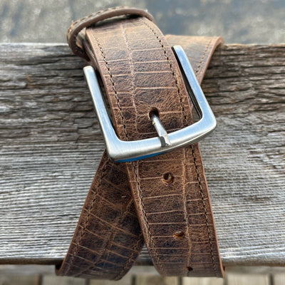 Stylish Snake-Embossed Men's Belt by Twisted X - Korvel