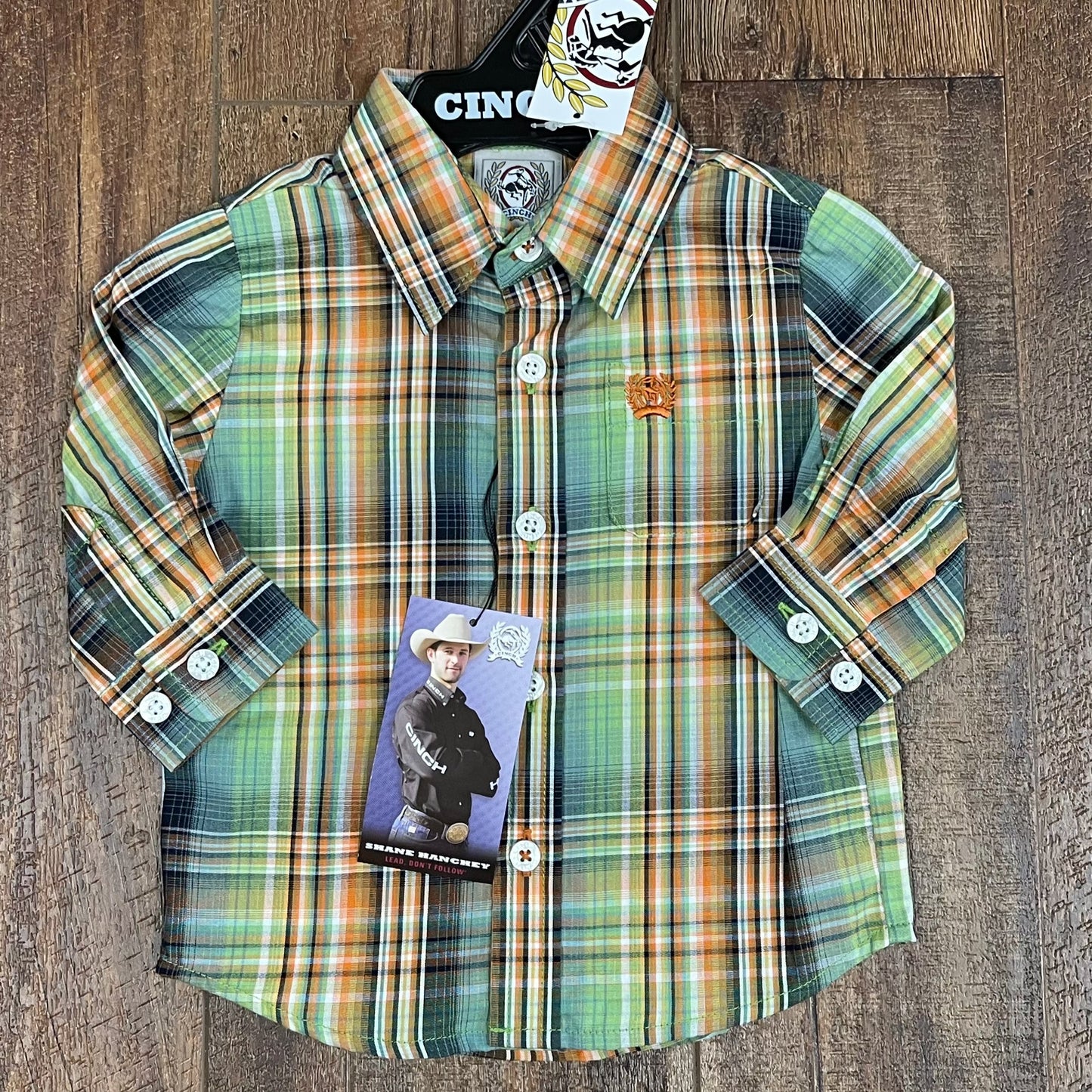 Charming Green Plaid Toddler Shirt | Cinch - Korvel