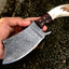 Premium Raindrop Damascus Steel Cleaver Knife - Korvel