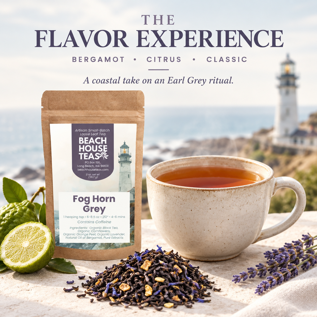 Sirena de niebla de té gris