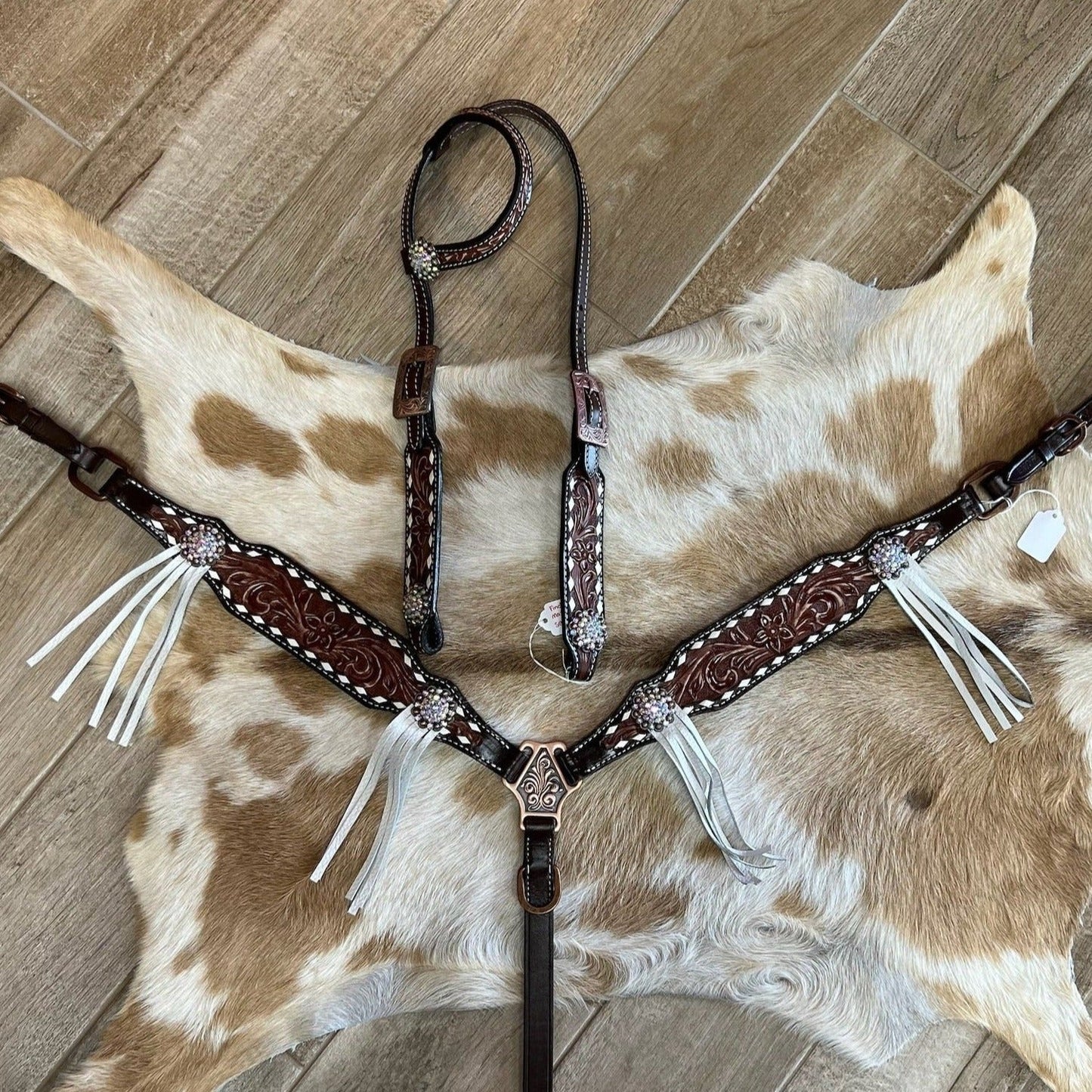 Premium Leather Tooled Equestrian Tack Set - Korvel