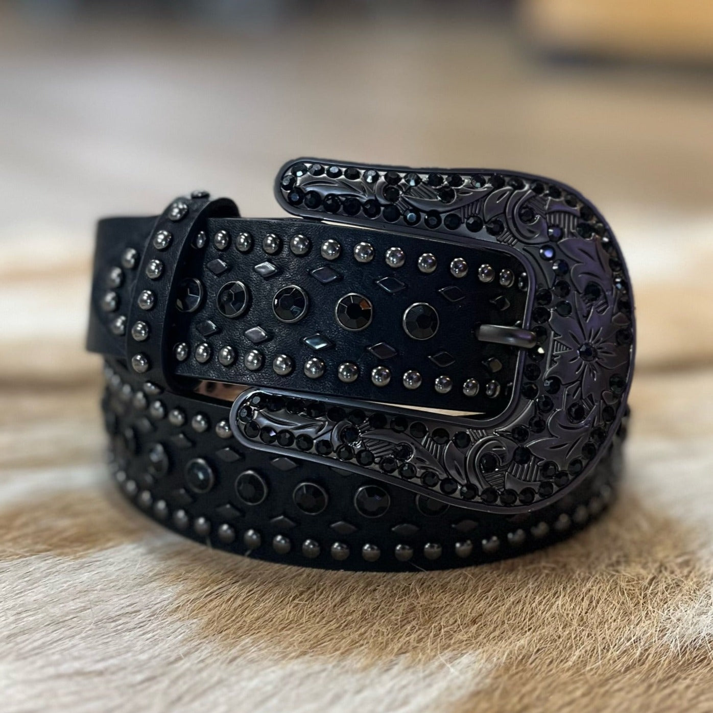 Black Crystal Belt | Womens - Korvel