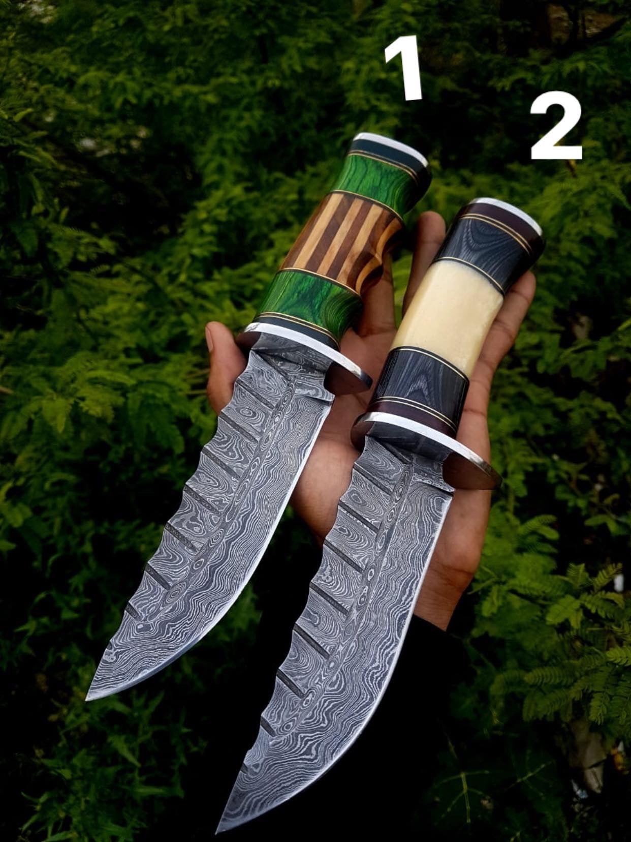 Premium Custom Damascus Steel Hunting Knives - Korvel