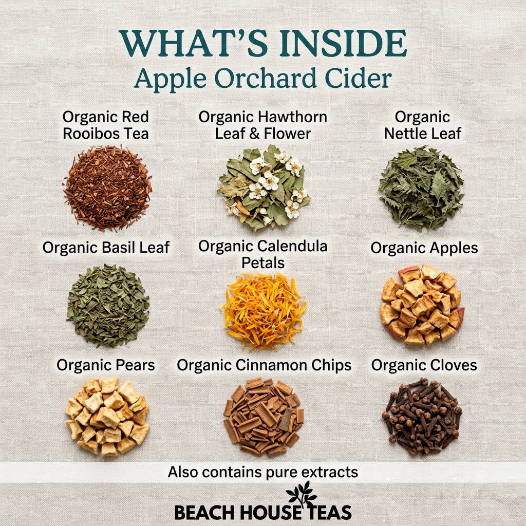 Té de hojas sueltas de sidra de manzana
