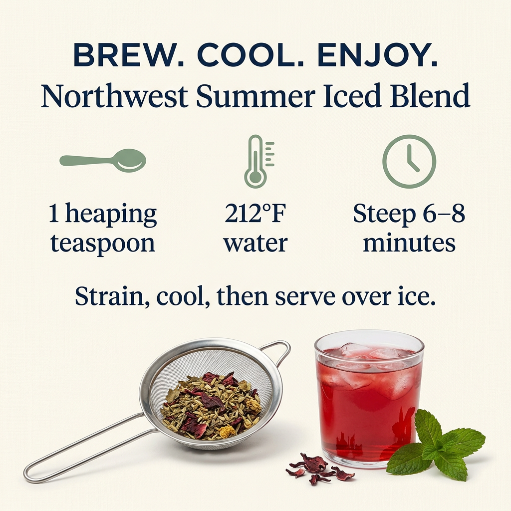 Té de hierbas helado de verano del noroeste 