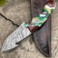 Premium Damascus Steel Guthook Hunting Knife - Korvel