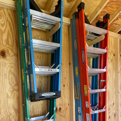 Dual Ladder Storage Rack - Wall-Mounted Organizer - Korvel