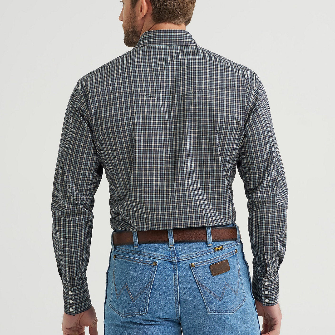 Black Plaid Wrinkle Release | Wrangler Mens - Korvel