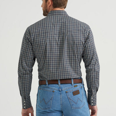 Black Plaid Wrinkle Release | Wrangler Mens - Korvel