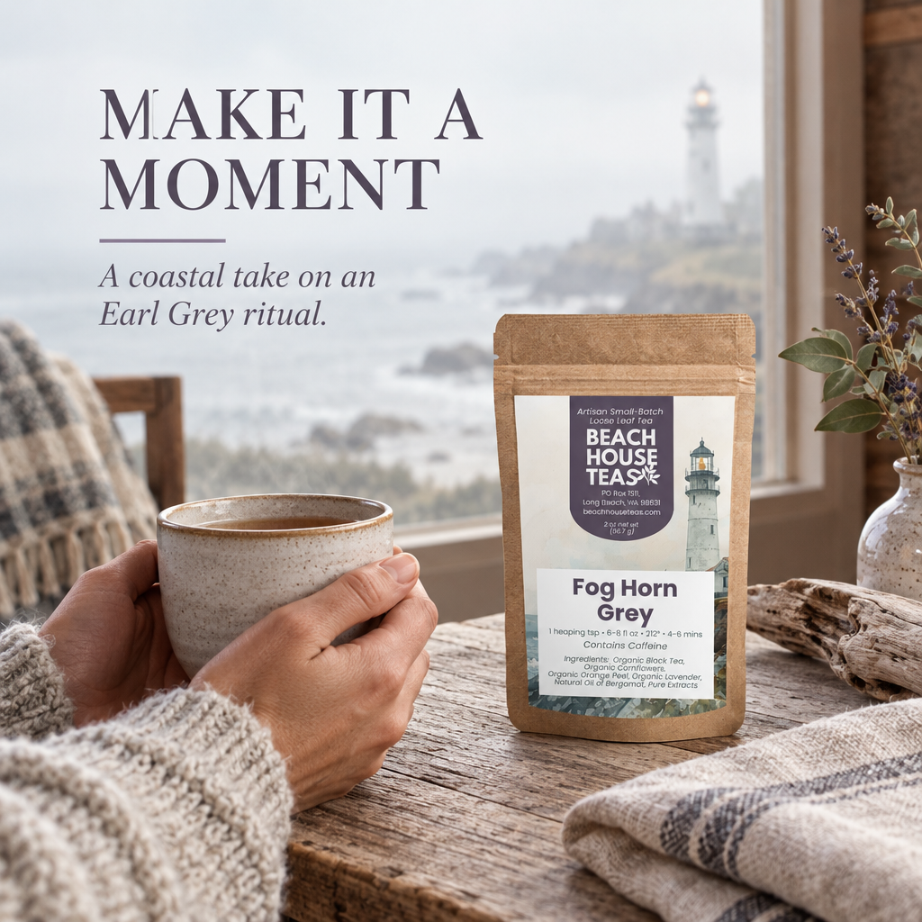 Sirena de niebla de té gris