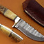 Premium Custom Damascus Steel Hunting Knife - Korvel