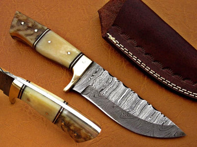 Premium Custom Damascus Steel Hunting Knife - Korvel