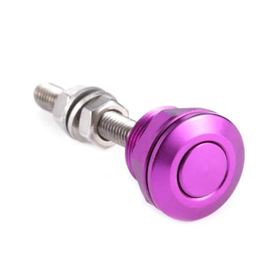 Nnr 22mm Push Button Bonnet Hood Pin Lock Clip Kit - Purple