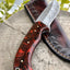 Premium Damascus Steel Skinning Knife with Resin Handle - Korvel