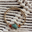 Pulsera de Turquesa Natural y Ámbar Báltico con Relleno de Oro de 14K